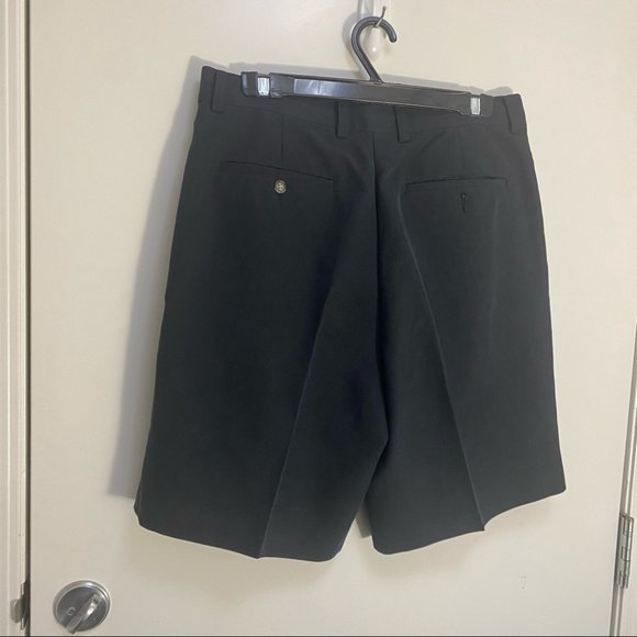 Geoffrey Beene Mens Dark Blue Pleated Front Rayon Blend Shorts Size 32 - Picture 2 of 11